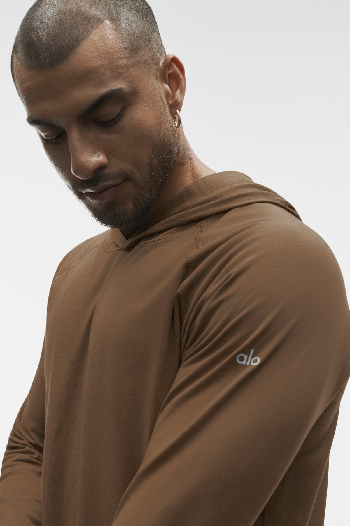 Sweat à capuche et manches longues ALO Vapor - Brun Java