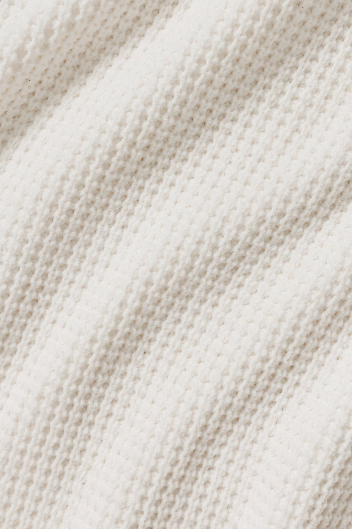Sweat à capuche Edition en chenille gaufrée - Ivoire