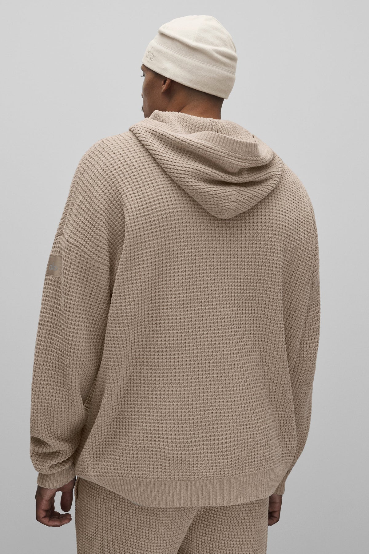 Sweat à capuche Edition en chenille gaufrée - Gravier