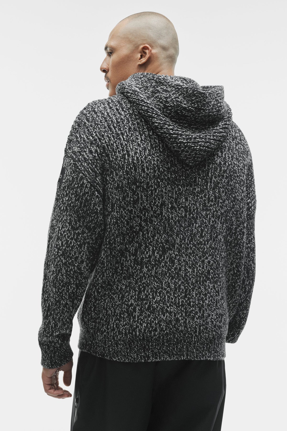 Sweat à capuche Rewind en grosse maille - Noir multicolore