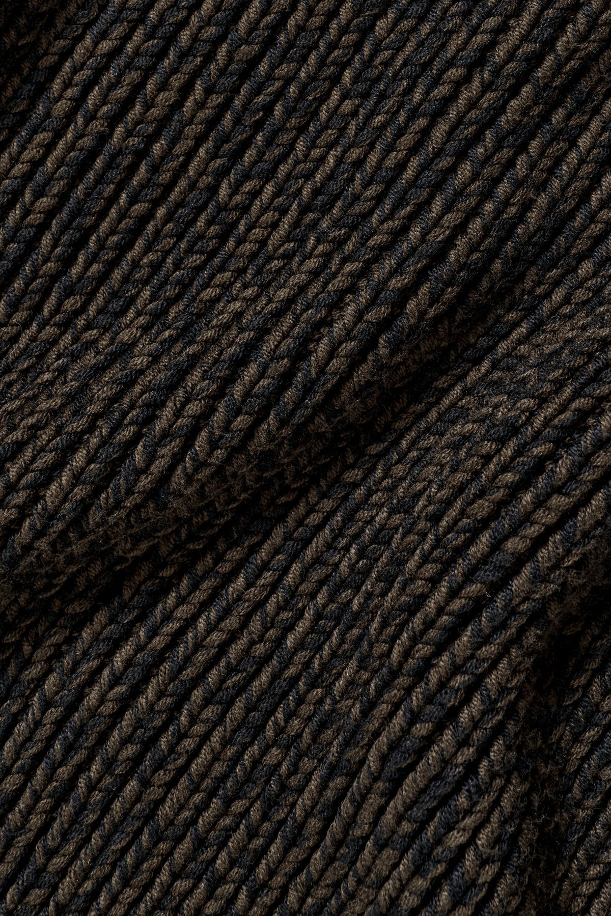 Sweat à capuche Rewind en grosse maille - Espresso multicolore