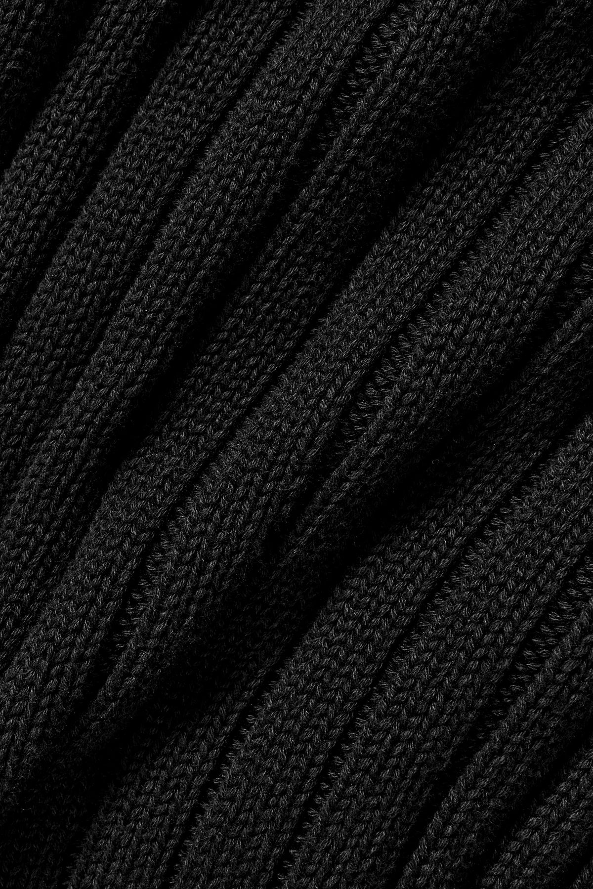 Pull Parallel en coton côtelé - Noir