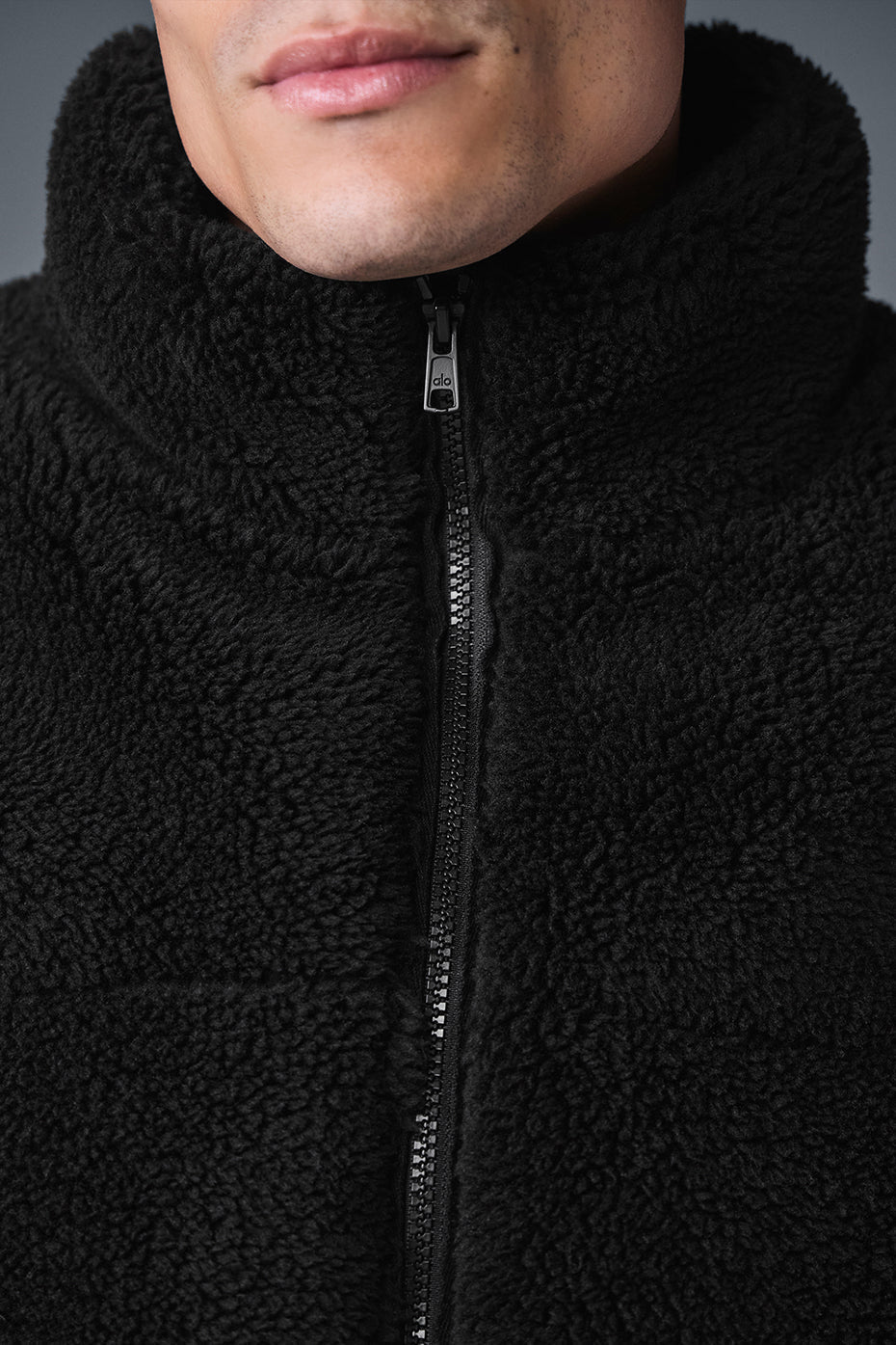 Doudoune Stage en polaire sherpa - Noir
