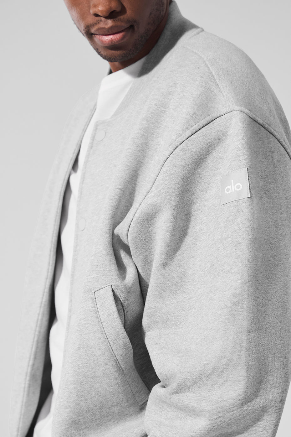 Veste universitaire Renown - Gris chiné sport