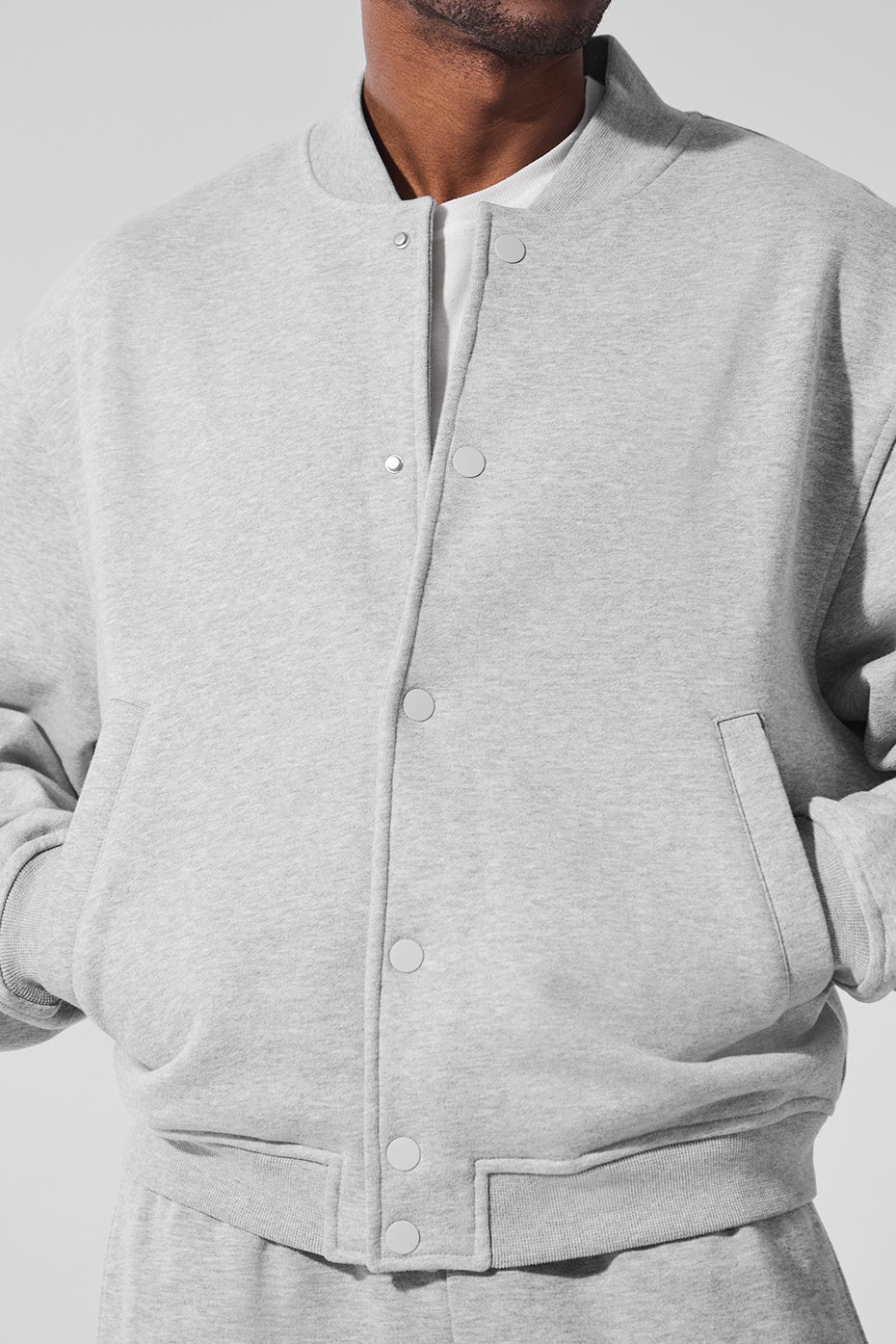 Veste universitaire Renown - Gris chiné sport
