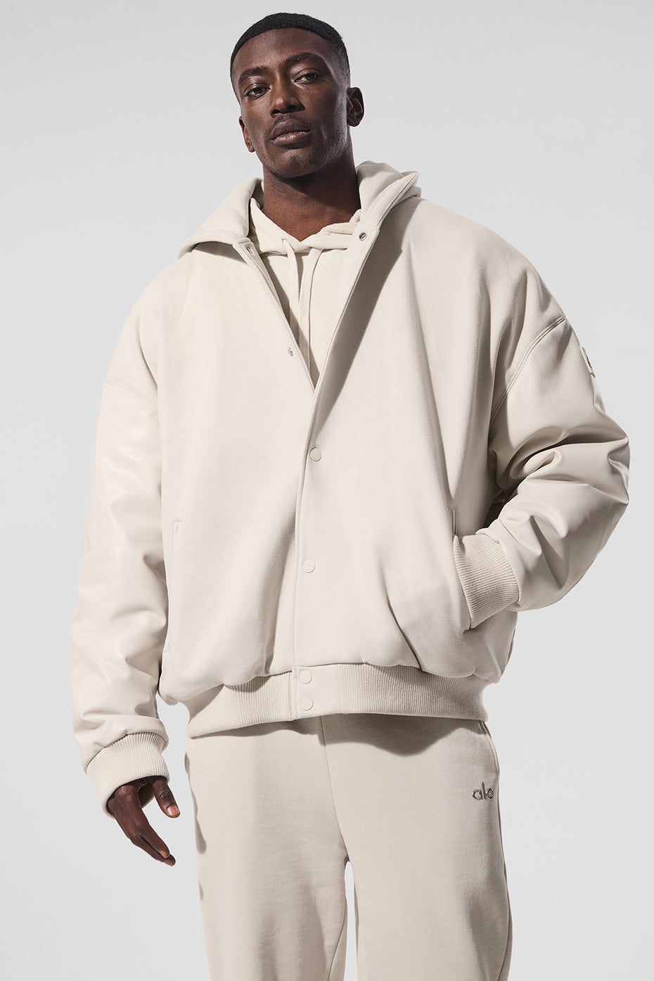 Blouson aviateur à capuche Select - Écru