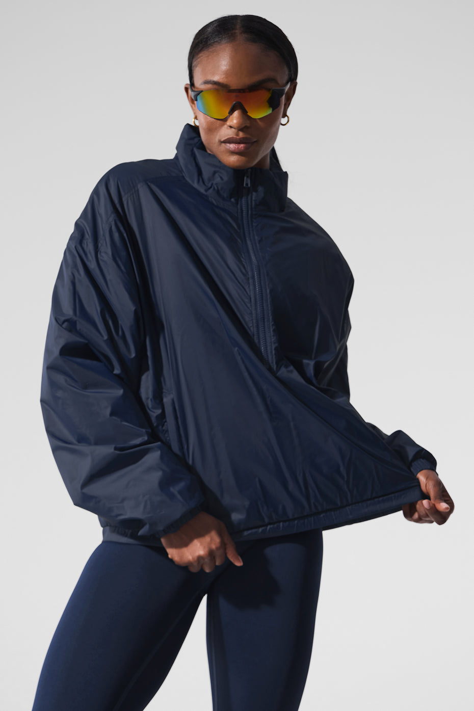 Veste à enfiler légère à demi-zip Latitude - Bleu marine