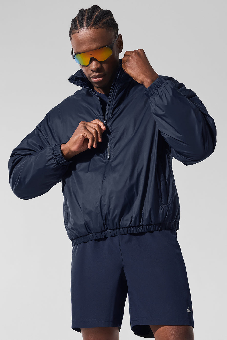 Veste à enfiler légère à demi-zip Latitude - Bleu marine