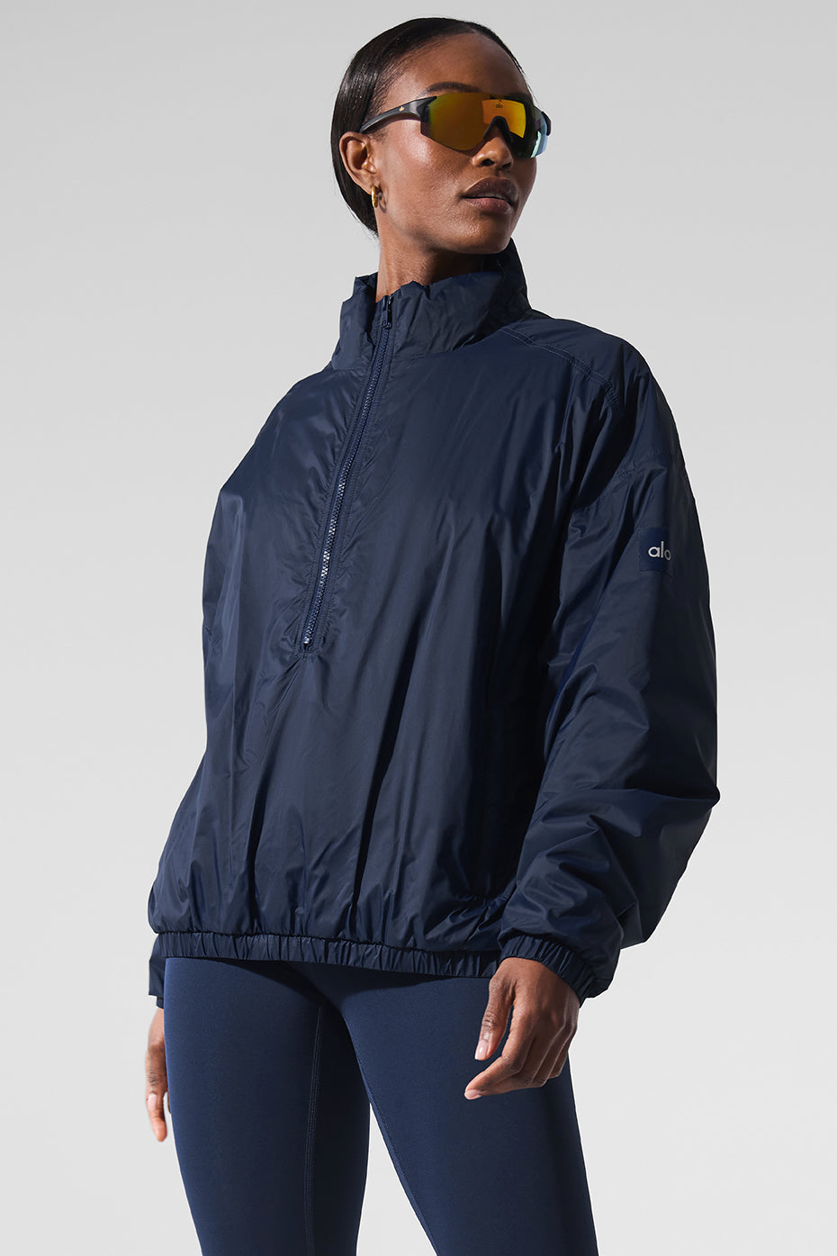 Veste à enfiler légère à demi-zip Latitude - Bleu marine