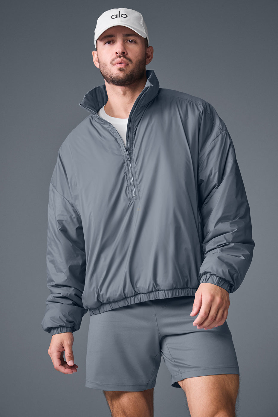 Veste à enfiler légère à demi-zip Latitude - Gris acier