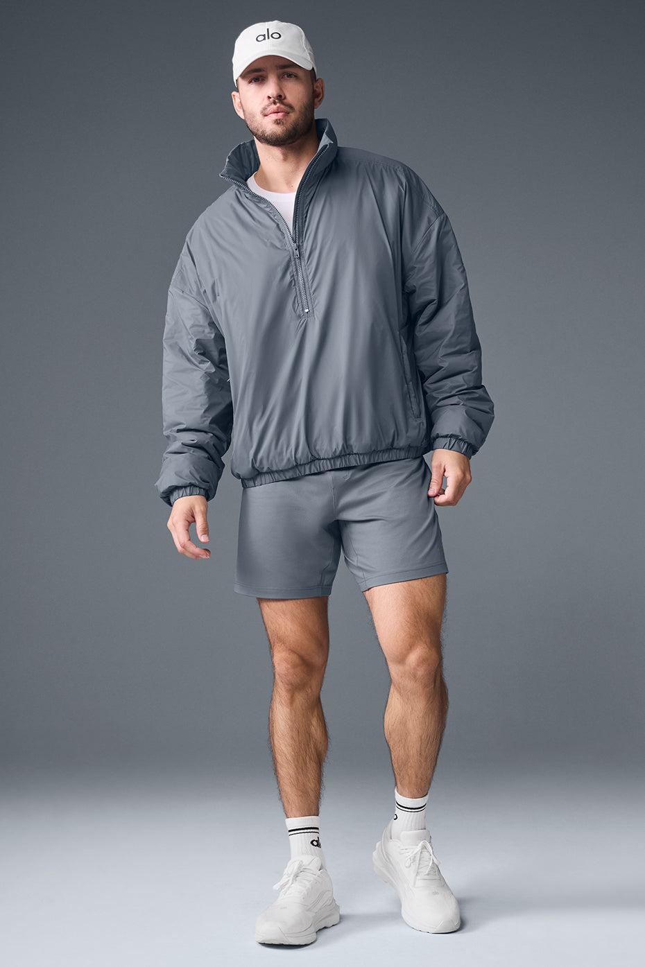 Veste à enfiler légère à demi-zip Latitude - Gris acier
