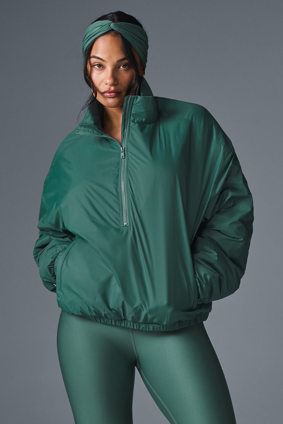 Veste à enfiler légère à demi-zip Latitude - Lierre d’hiver