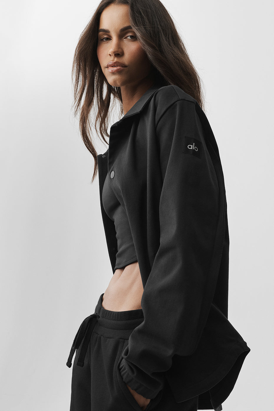Veste Edition au toucher suédé - Noir