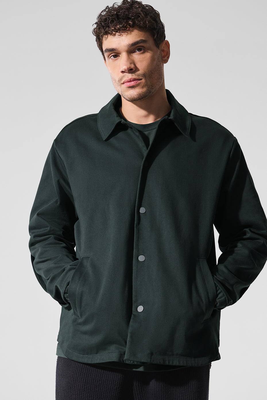 Veste Edition au toucher suédé - Vert charbon