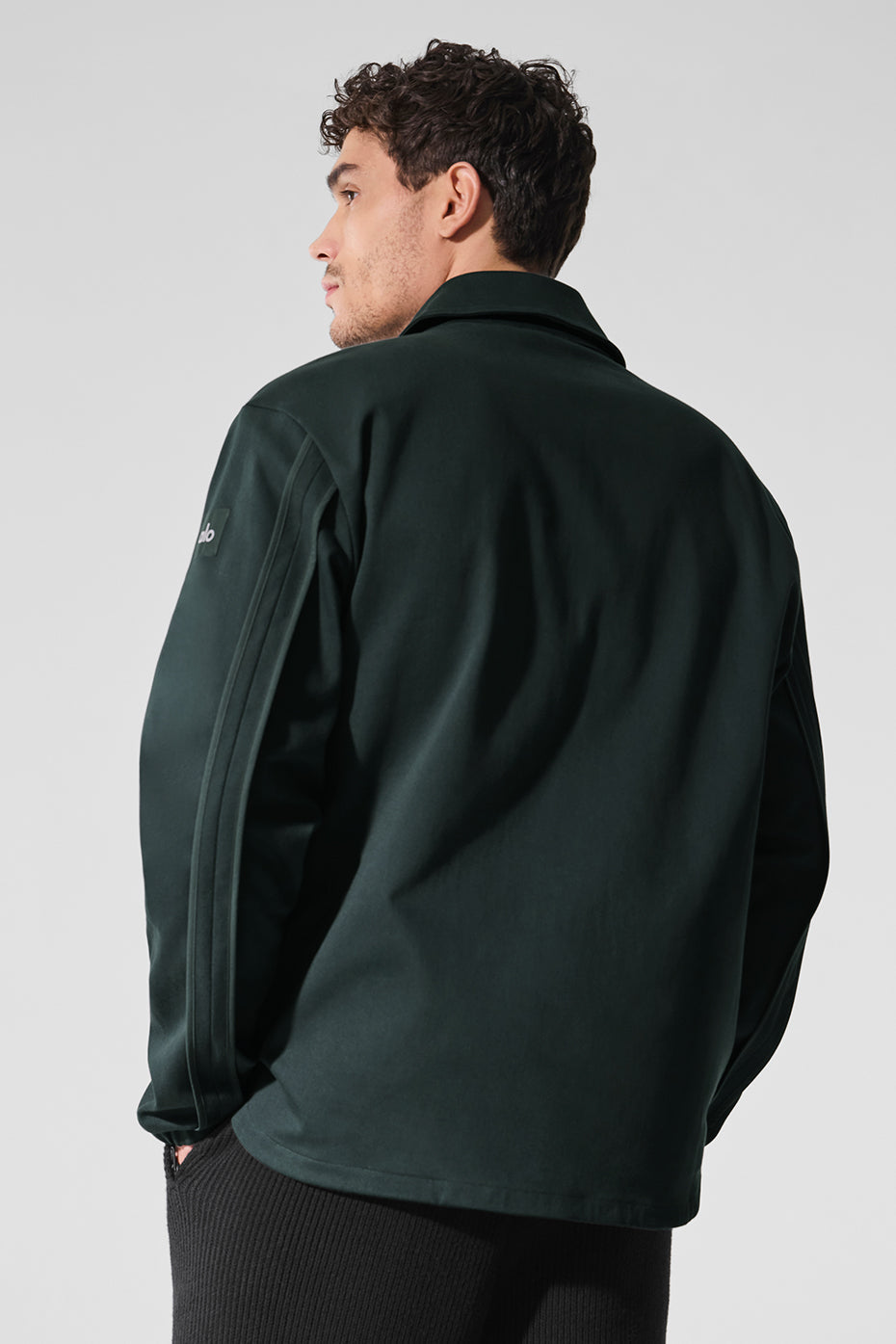 Veste Edition au toucher suédé - Vert charbon