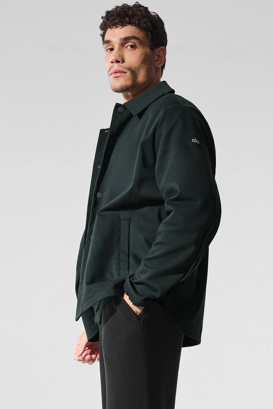 Veste Edition au toucher suédé - Vert charbon