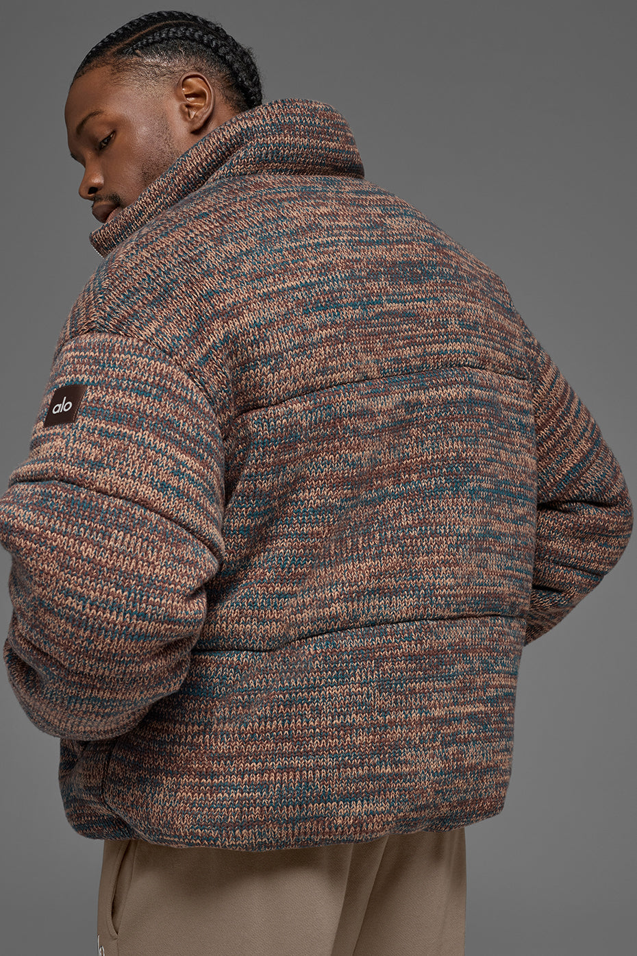 Doudoune en maille Stage - Marron multicolore