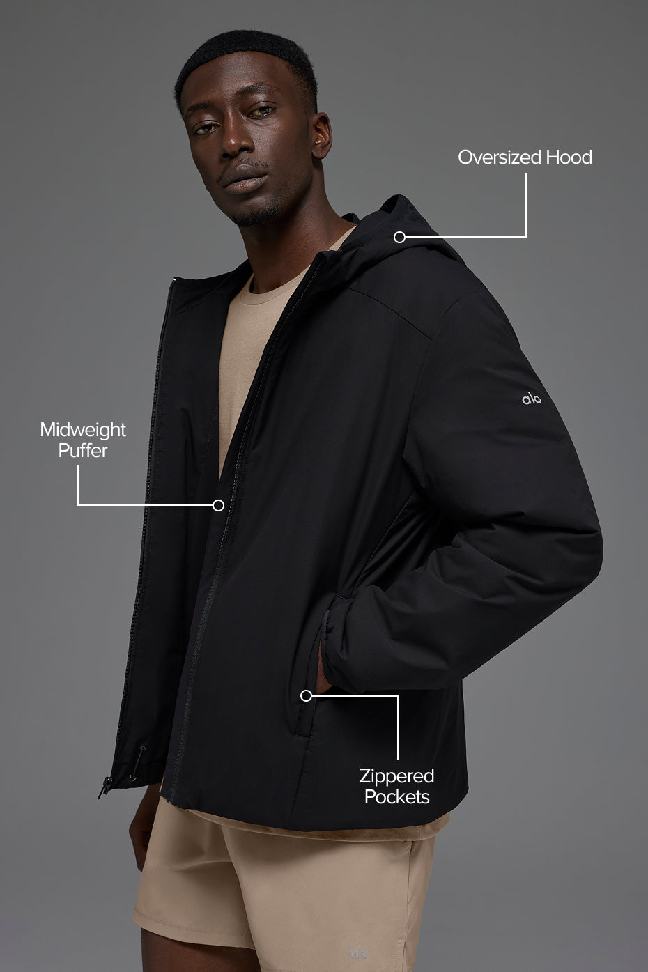 Veste entièrement zippée Elemental - Noir
