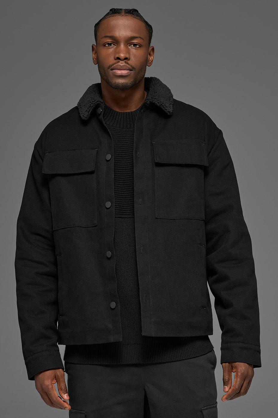 Surchemise utilitaire en toile - Noir