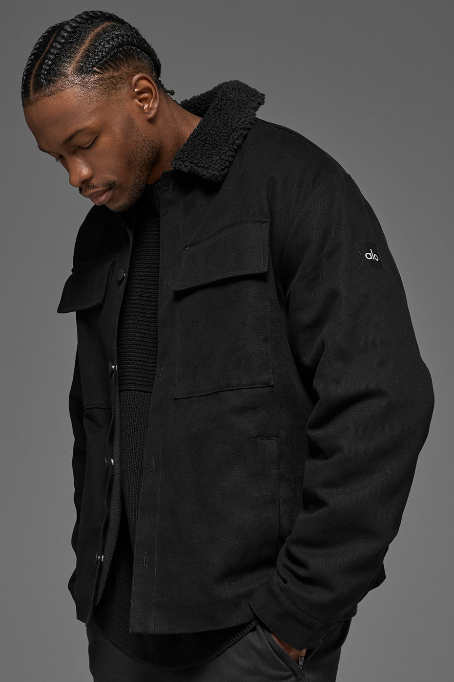 Surchemise utilitaire en toile - Noir