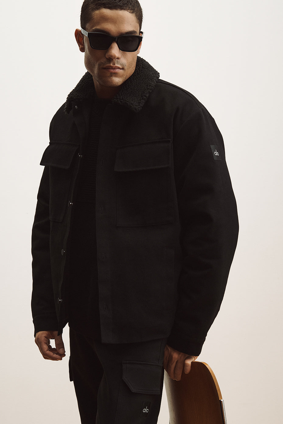Surchemise utilitaire en toile - Noir
