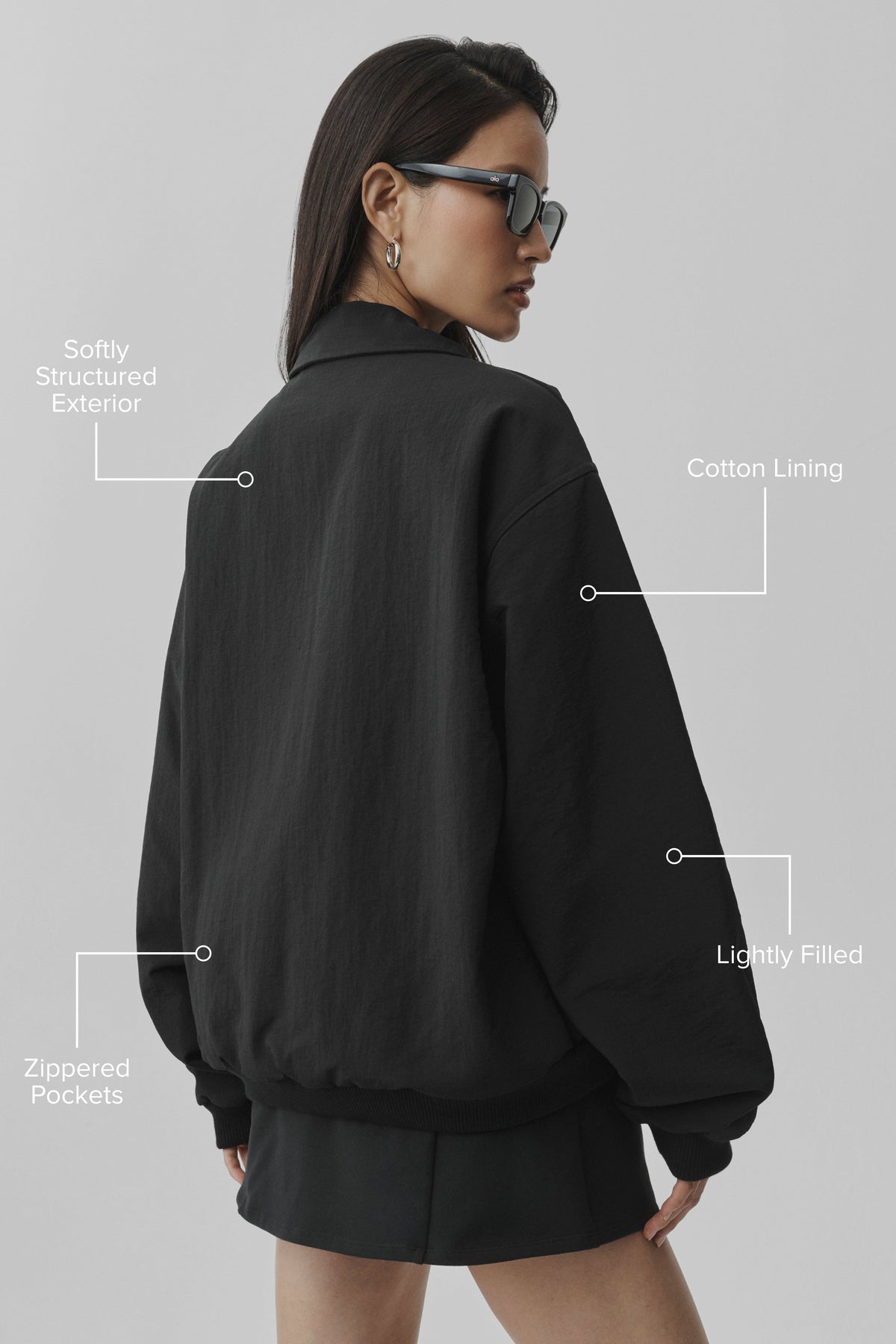 Blouson aviateur Duality - Noir