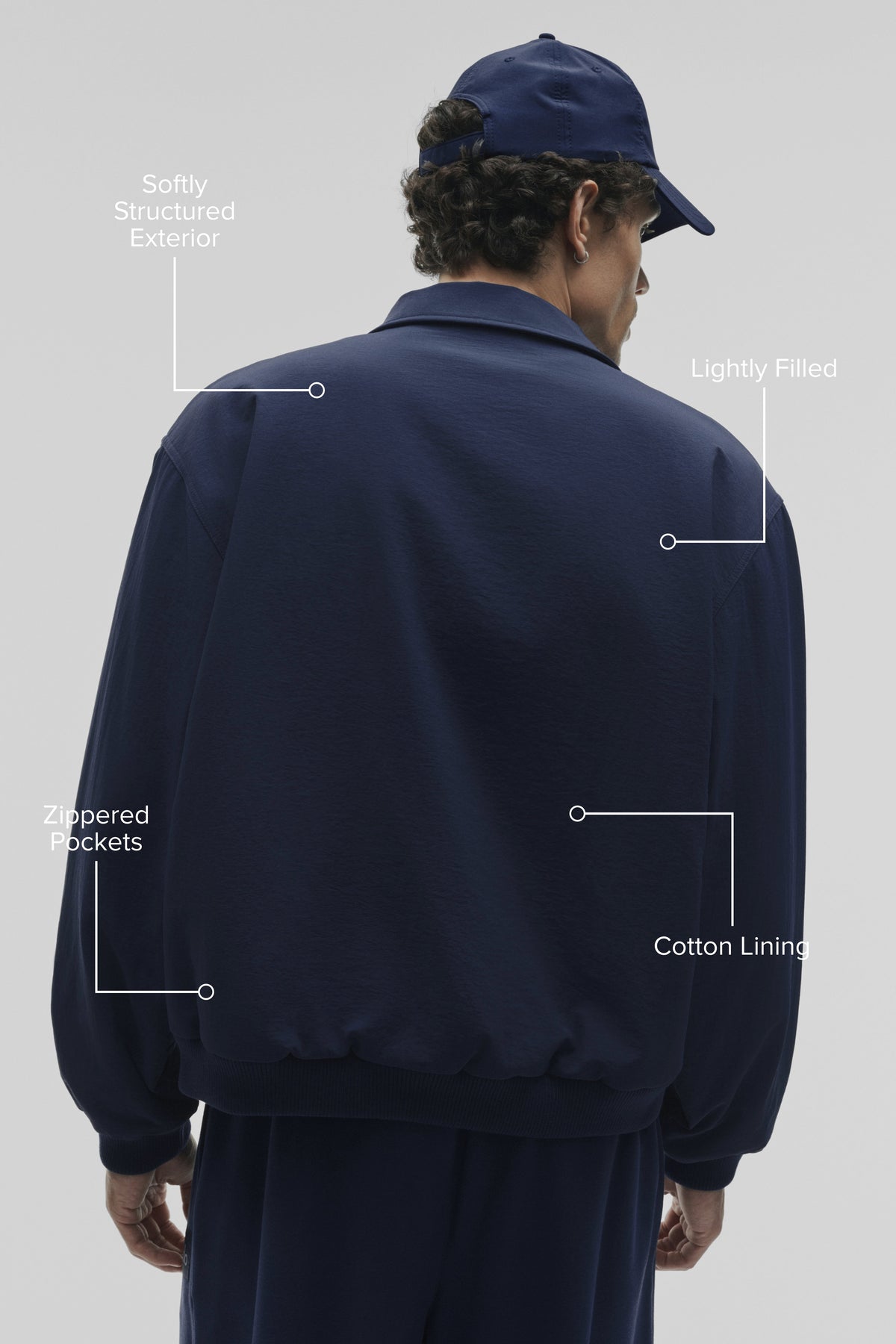 Blouson aviateur Duality - Bleu marine