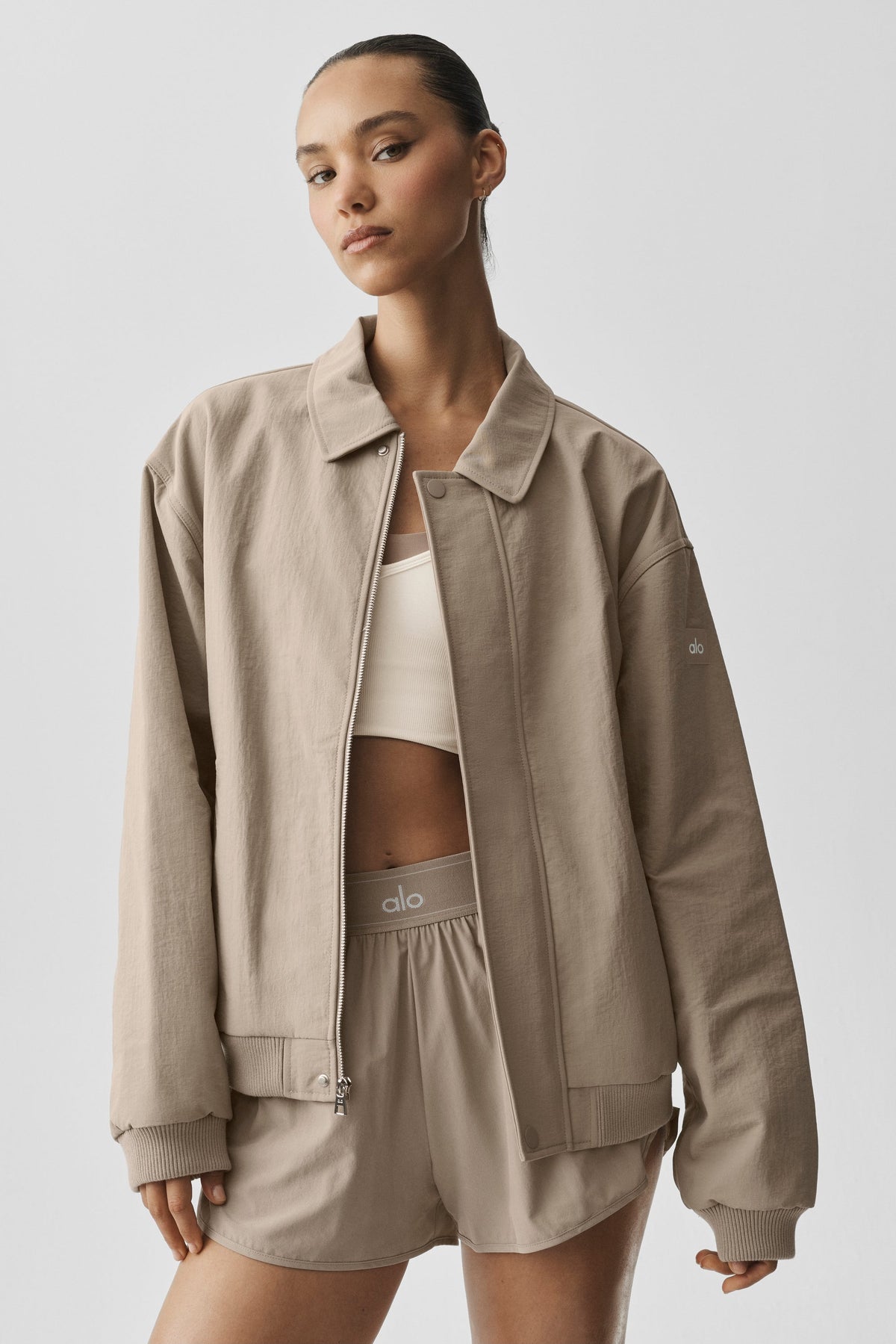 Blouson aviateur Duality - Gravier