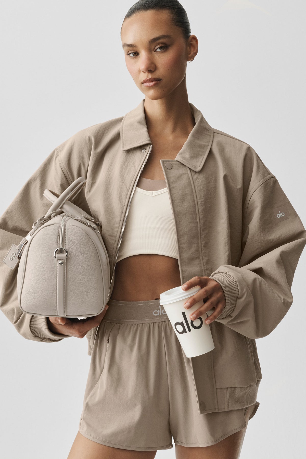 Blouson aviateur Duality - Gravier