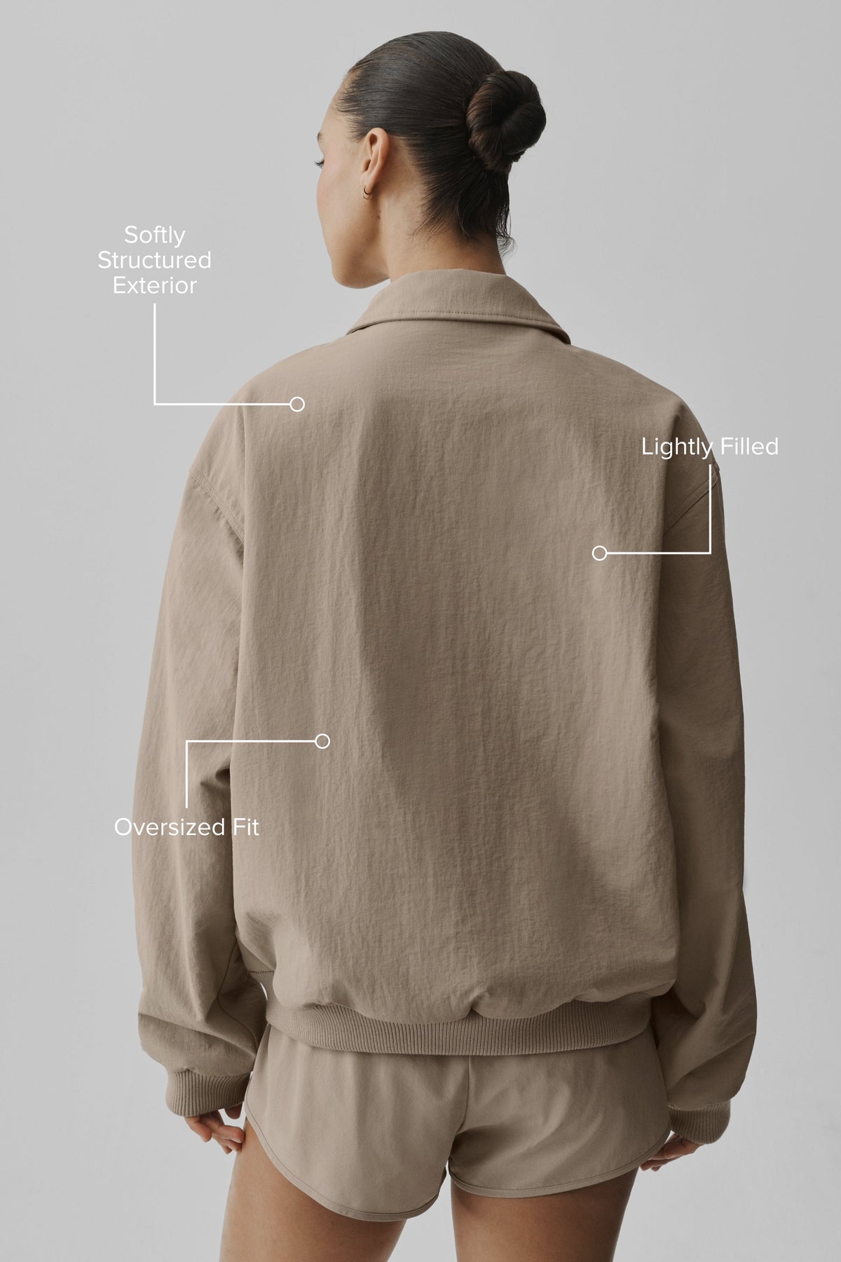Blouson aviateur Duality - Gravier