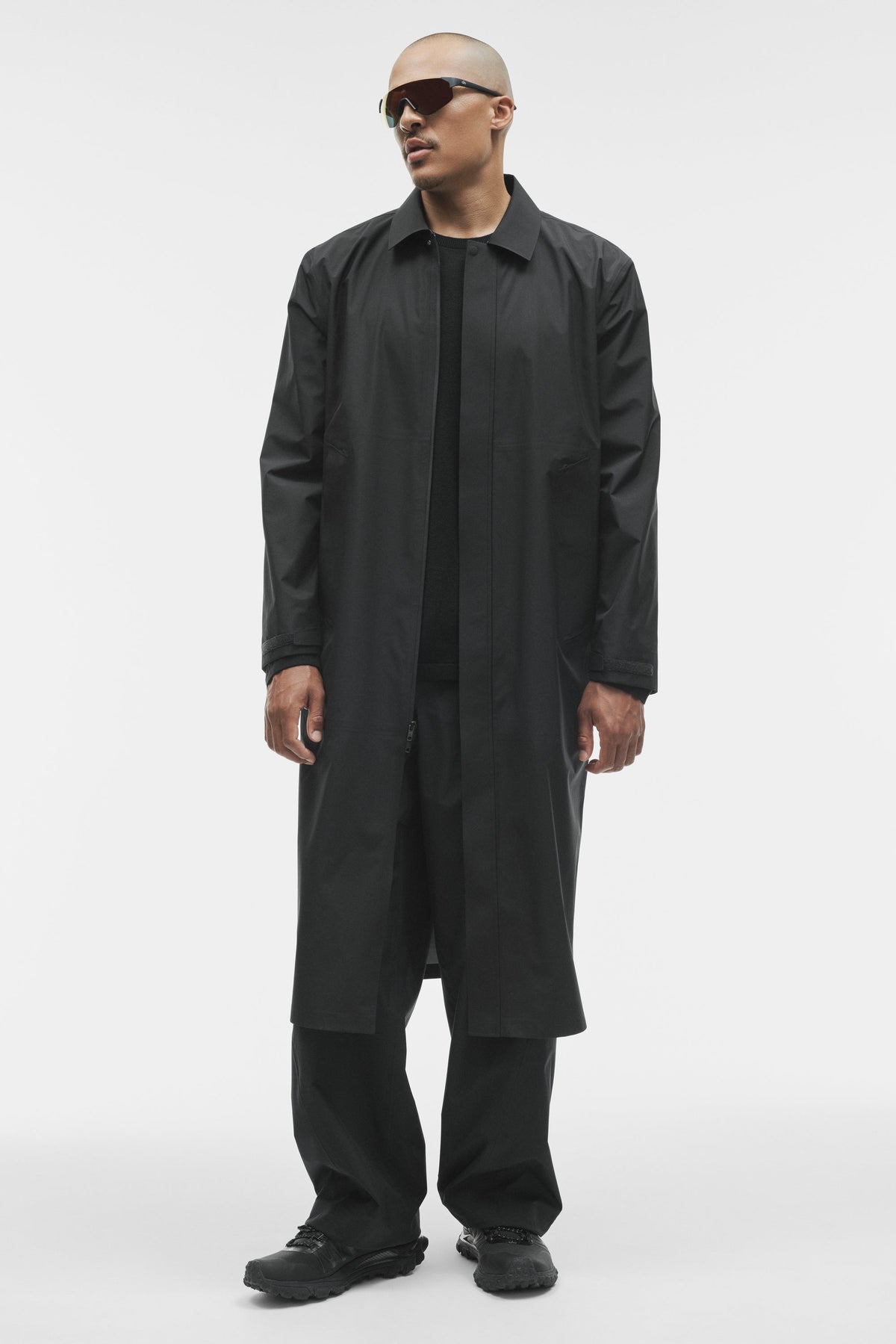 Manteau long Alpha Shell - Noir