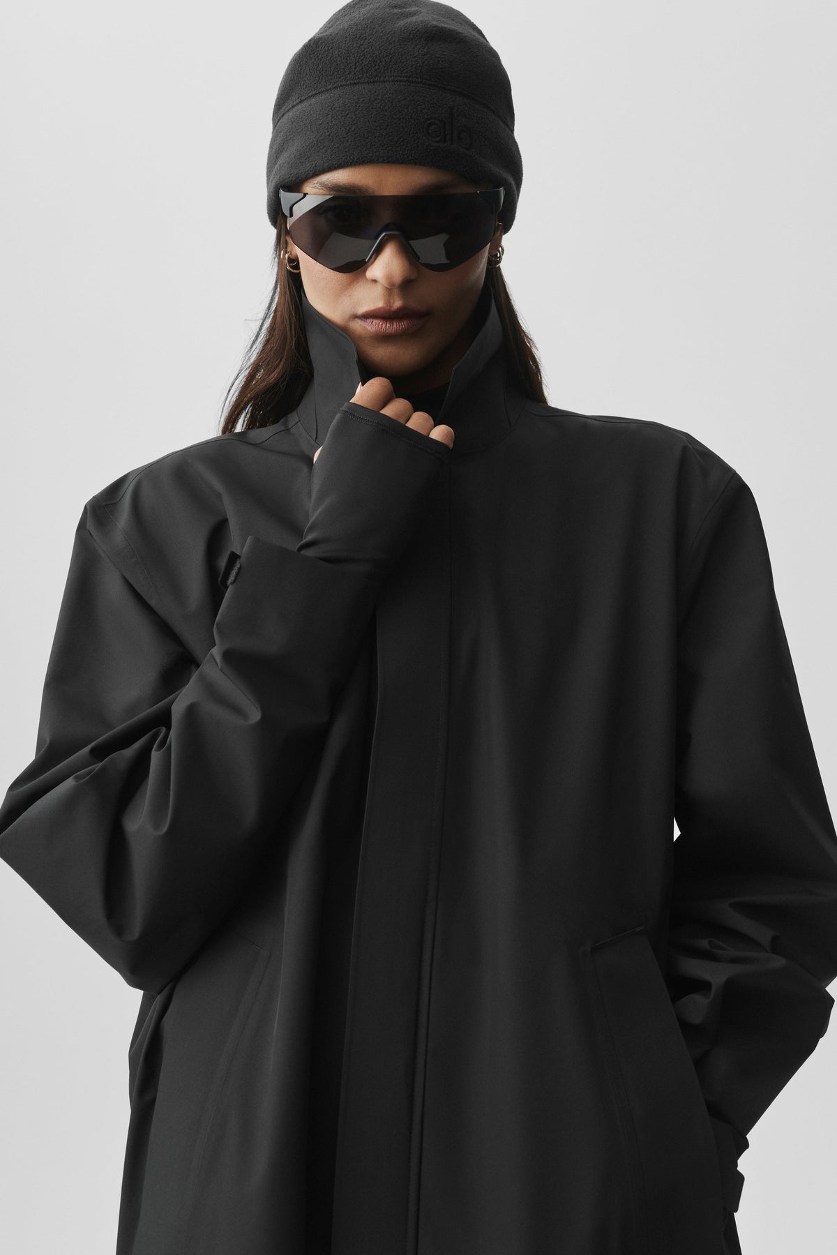 Manteau long Alpha Shell - Noir