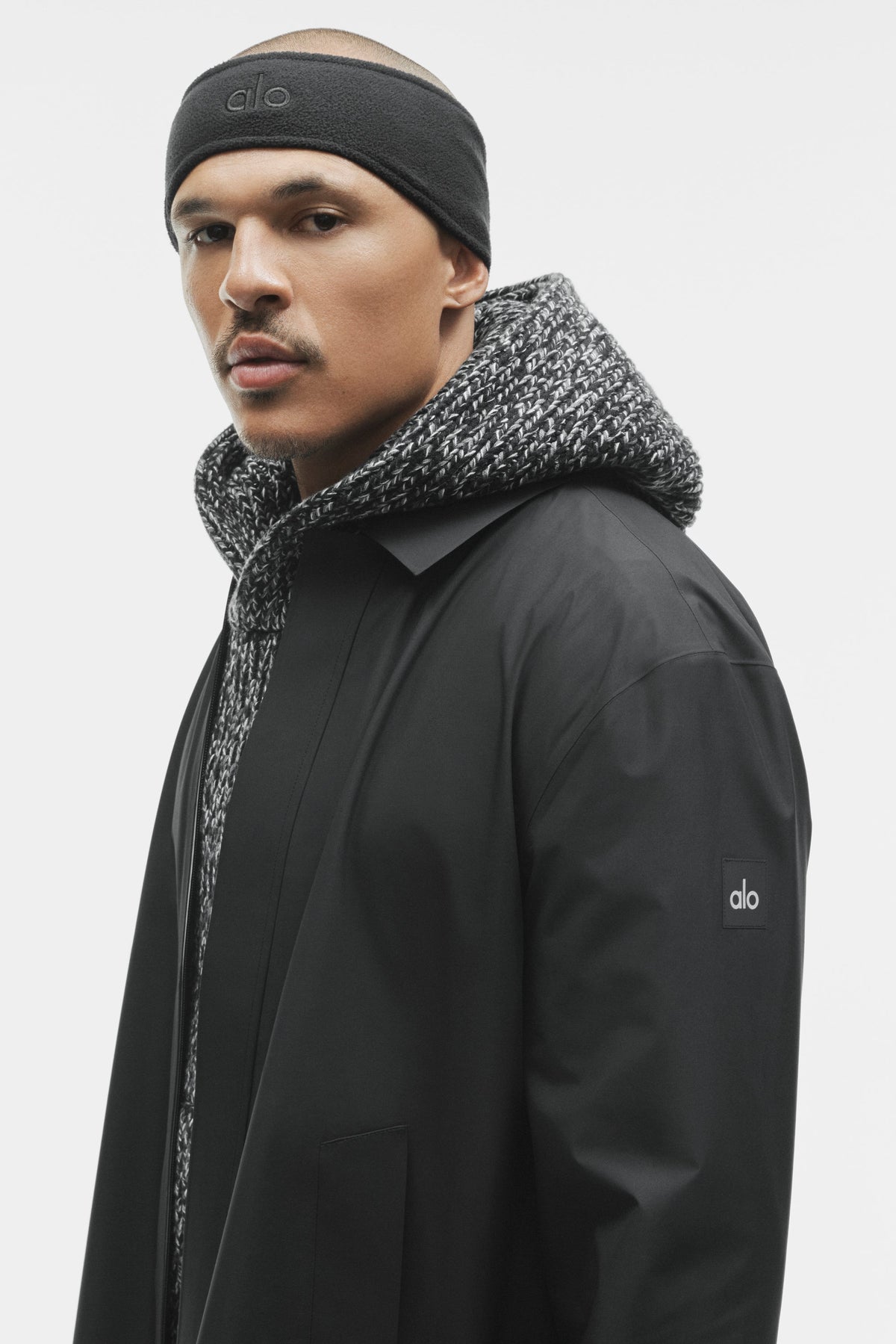 Manteau long Alpha Shell - Noir