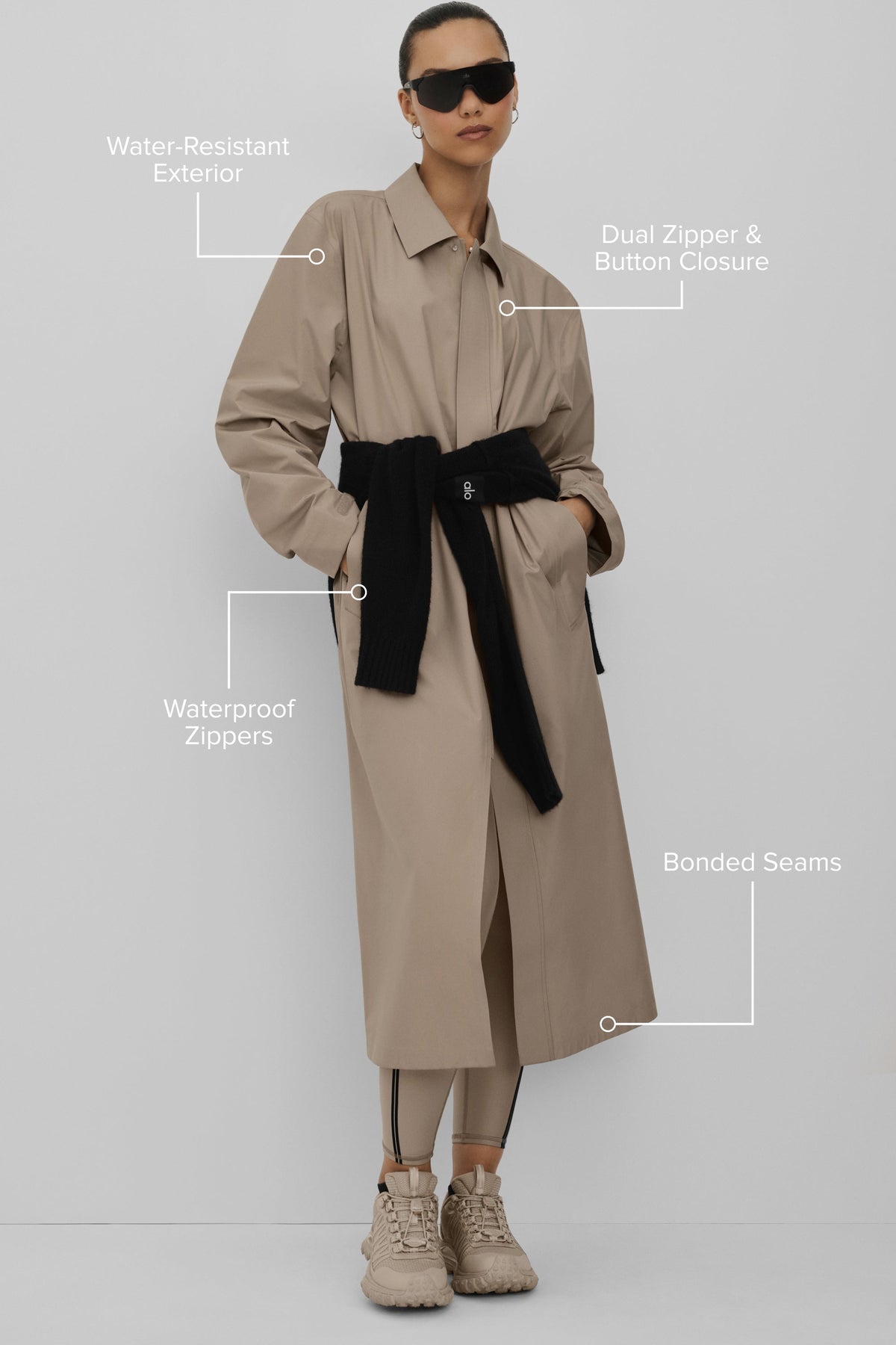 Manteau long Alpha Shell - Gravier