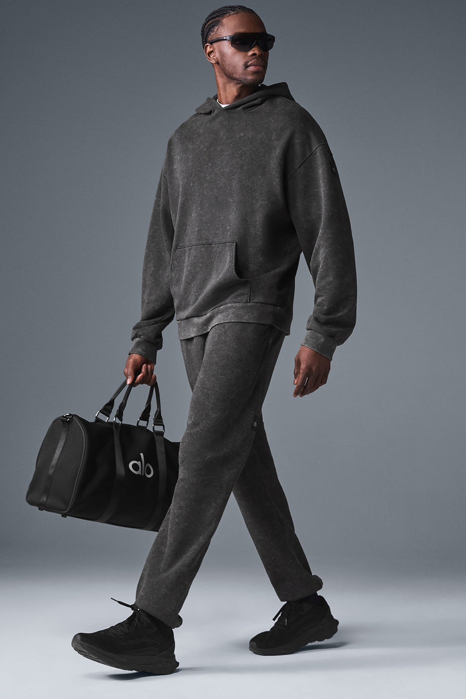 Pantalon de jogging Chill à délavage vintage - Noir délavé