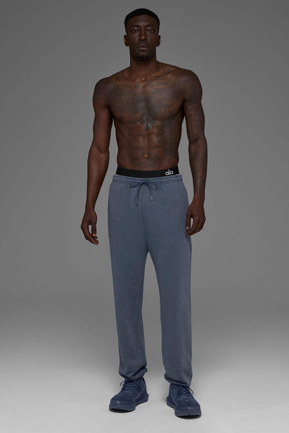 Pantalon de jogging Chill à délavage vintage - Bleu pierre délavé