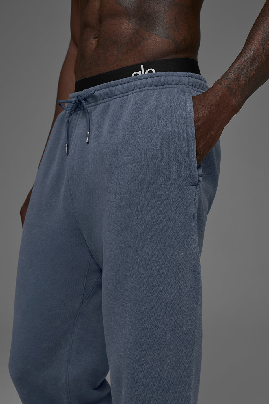 Pantalon de jogging Chill à délavage vintage - Bleu pierre délavé
