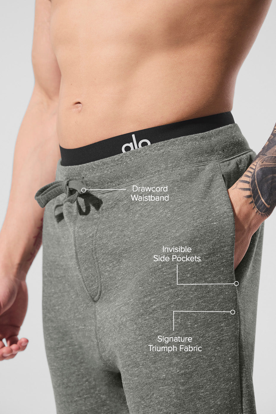 Pantalon de jogging Triumph - Gris mélange de trois fibres