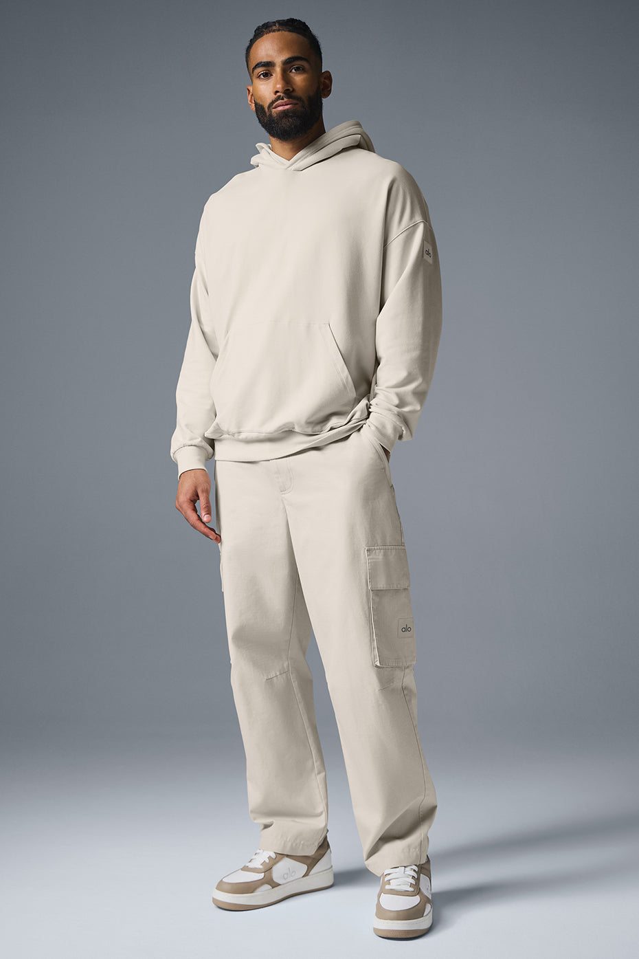 Pantalon cargo en tissu indéchirable - Écru