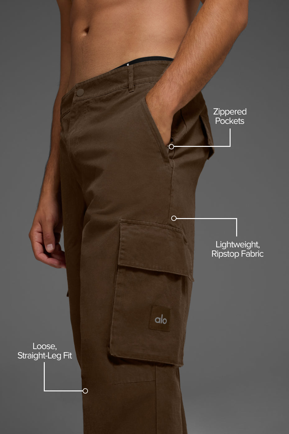Pantalon cargo en tissu indéchirable - Espresso