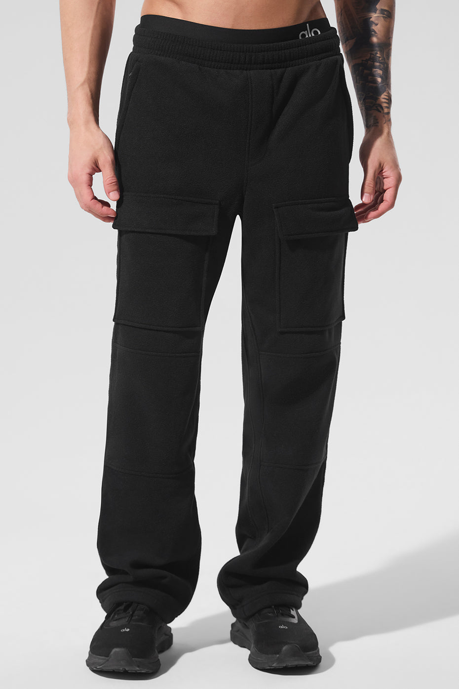 Pantalon cargo Ridge en polaire - Noir
