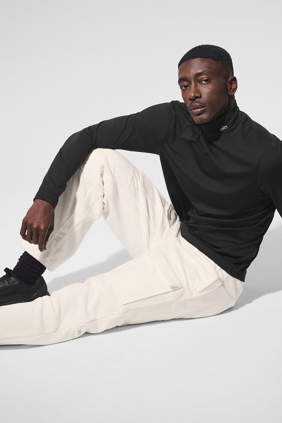 Pantalon cargo Ridge en polaire - Ivoire