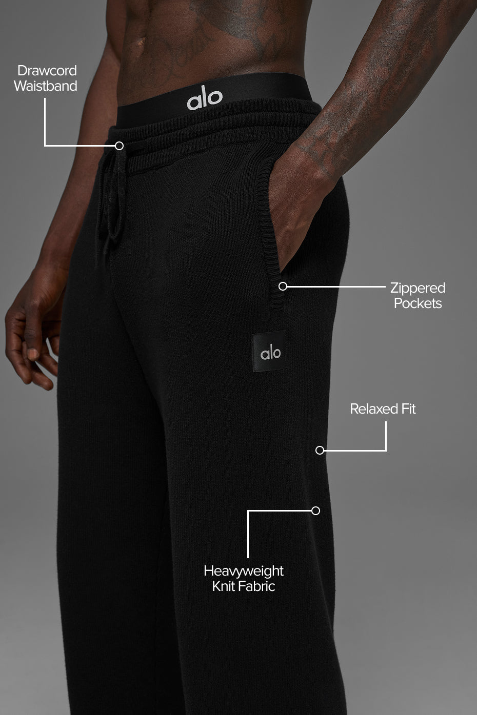 Pantalon de jogging droit Scholar - Noir