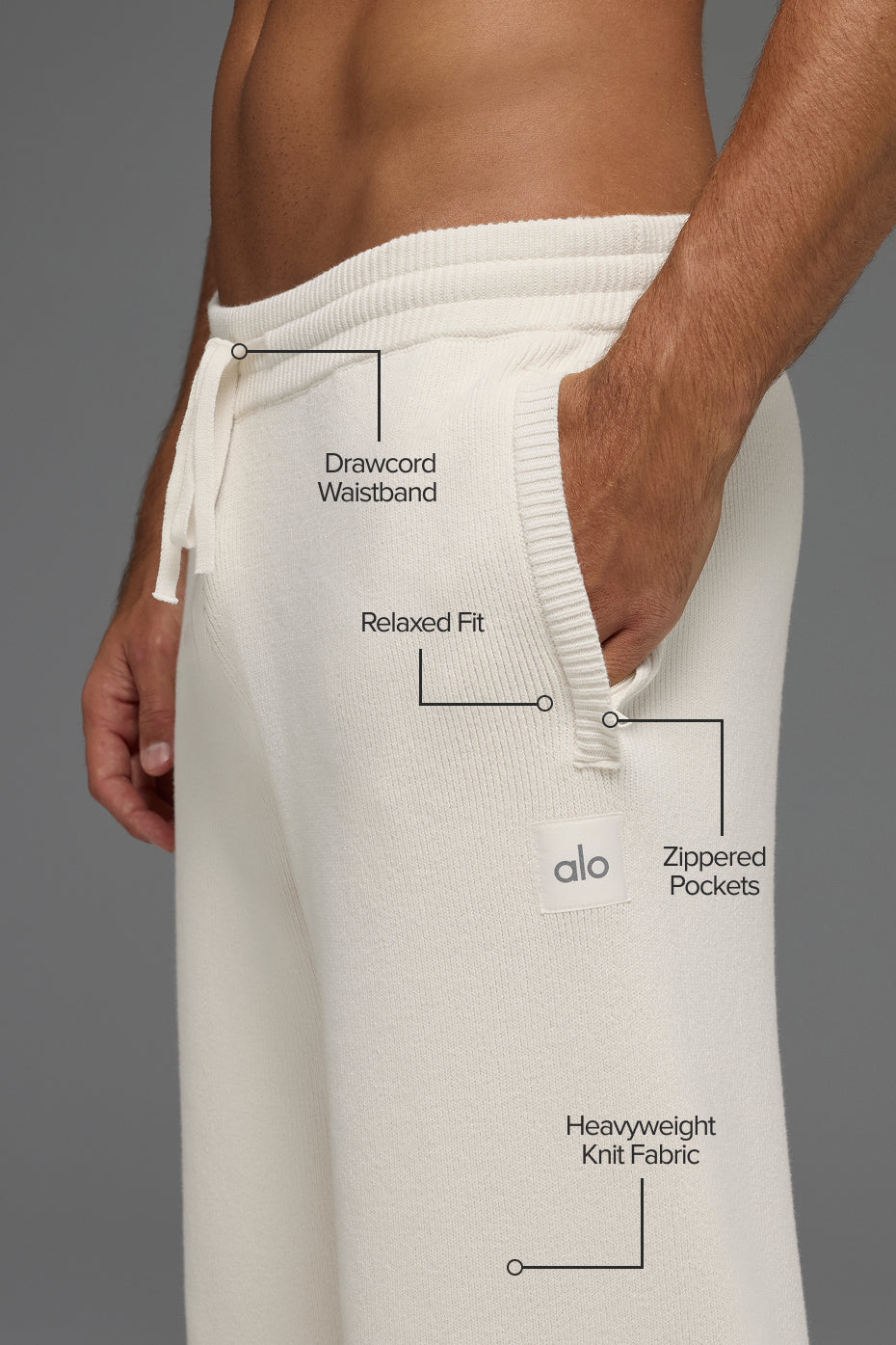 Pantalon de jogging droit Scholar - Ivoire