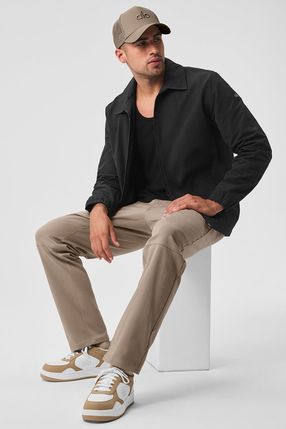 Pantalon Edition au toucher suédé - Gravier