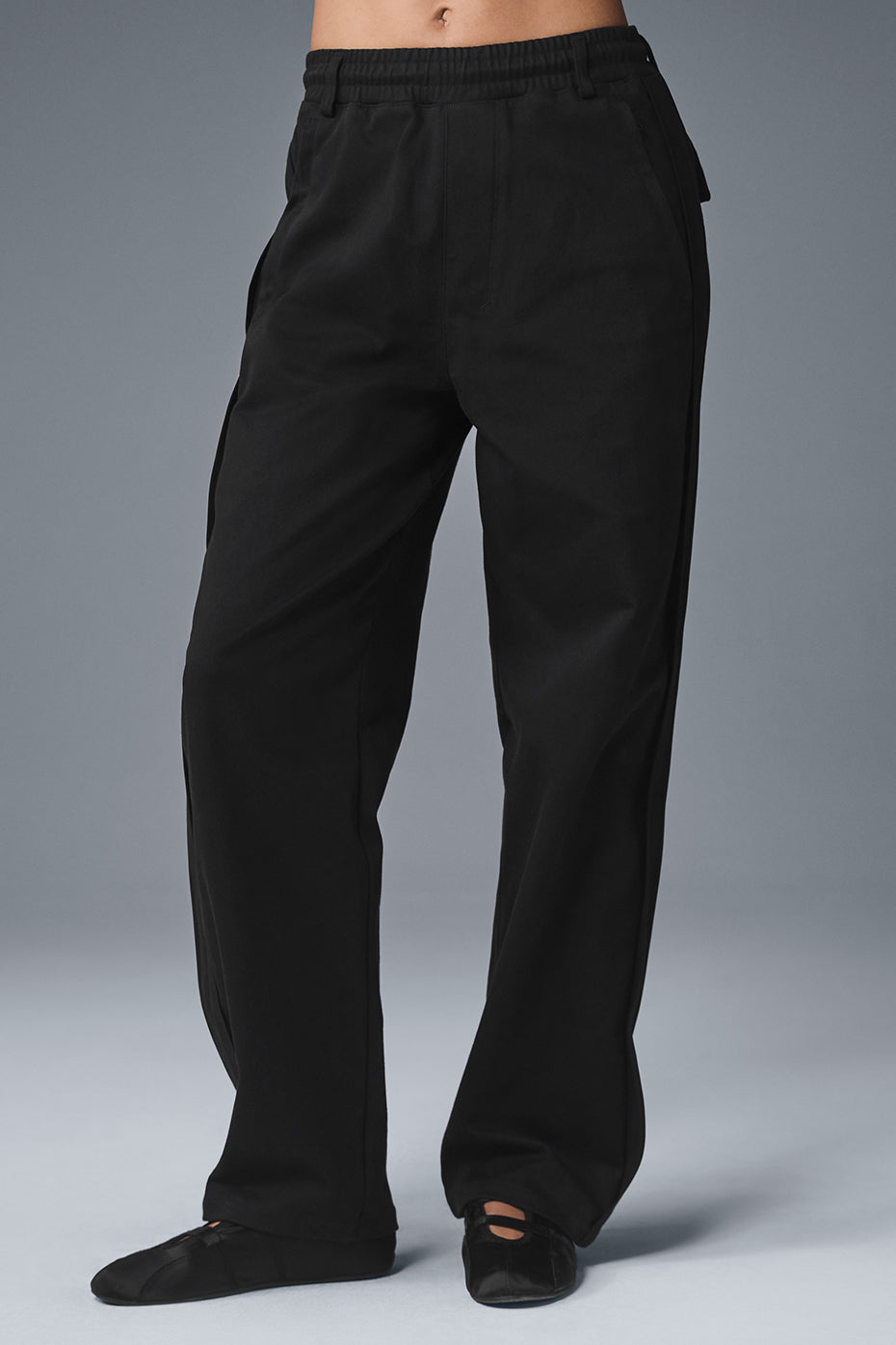 Pantalon droit Edition au toucher suédé - Noir