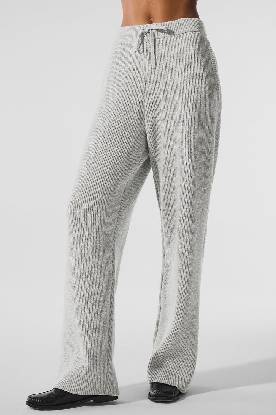 Pantalon de jogging Domain en maille côtelée - Gris chiné sport