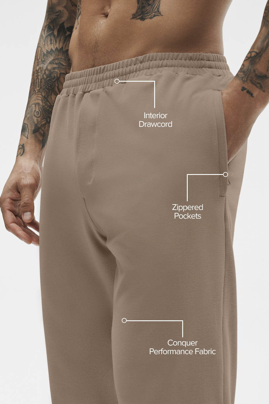Pantalon de jogging technique Conquer Max - Gravier