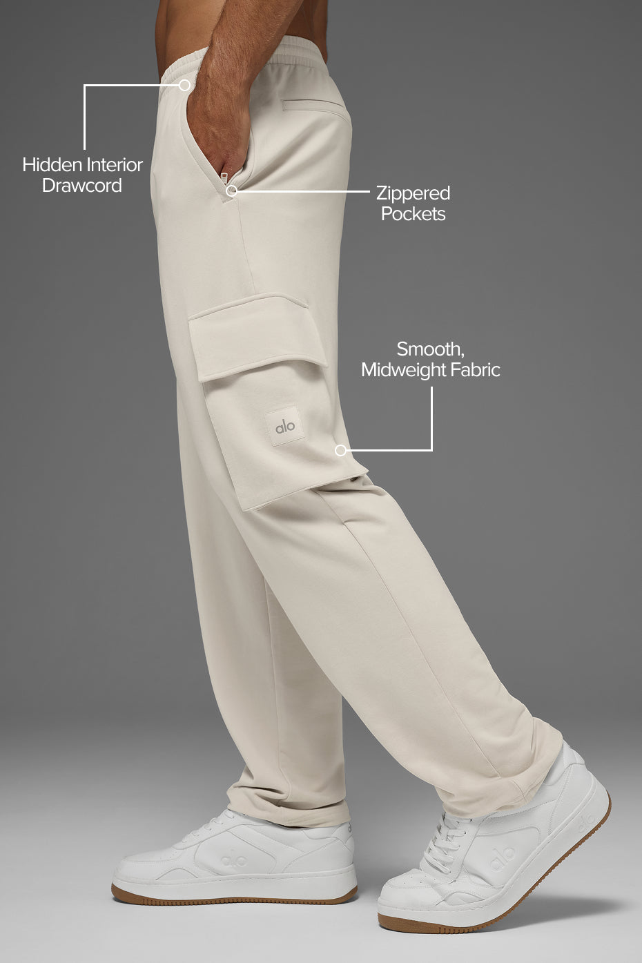 Pantalon cargo Double Take - Écru