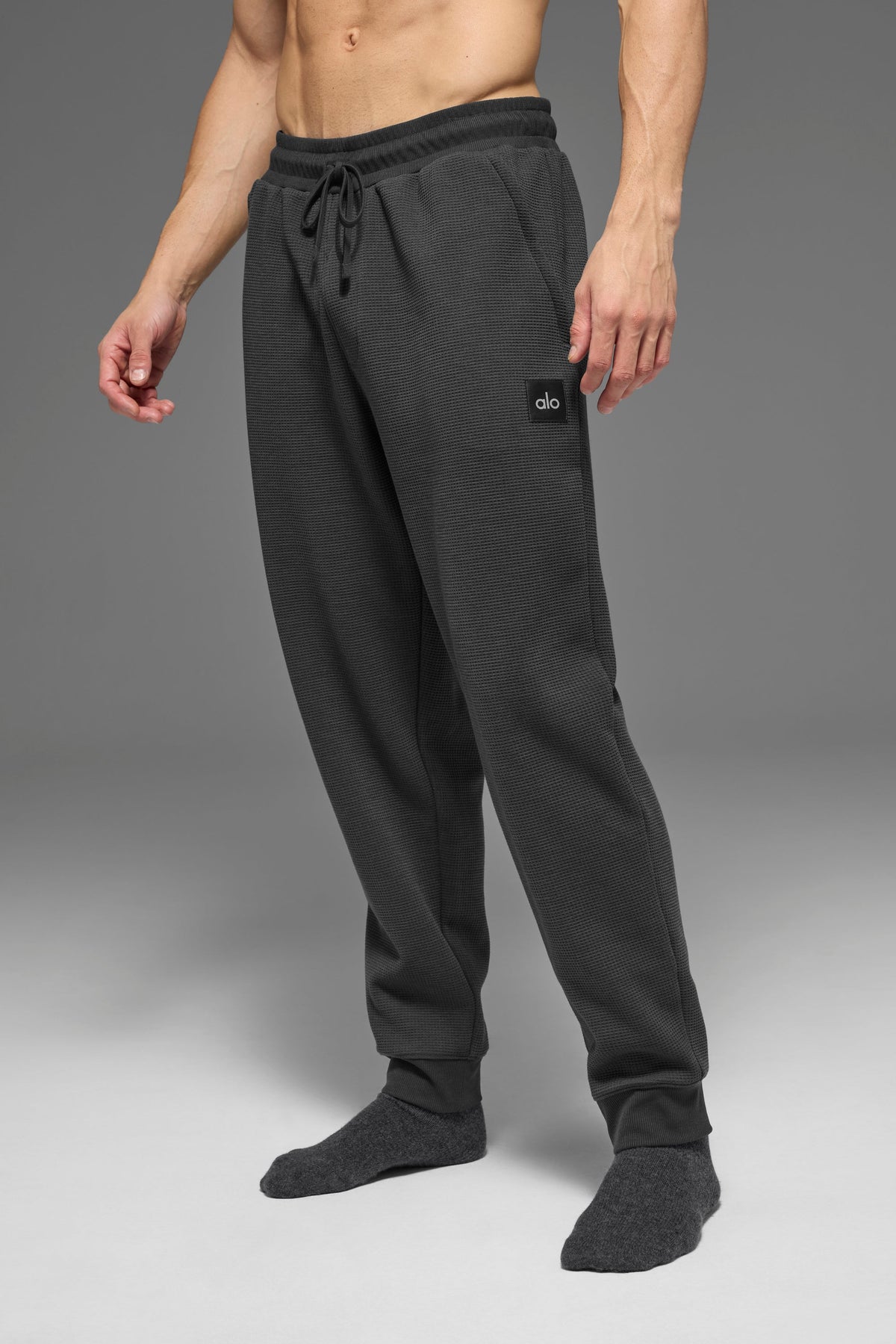 Pantalon de jogging de détente gaufré - Anthracite